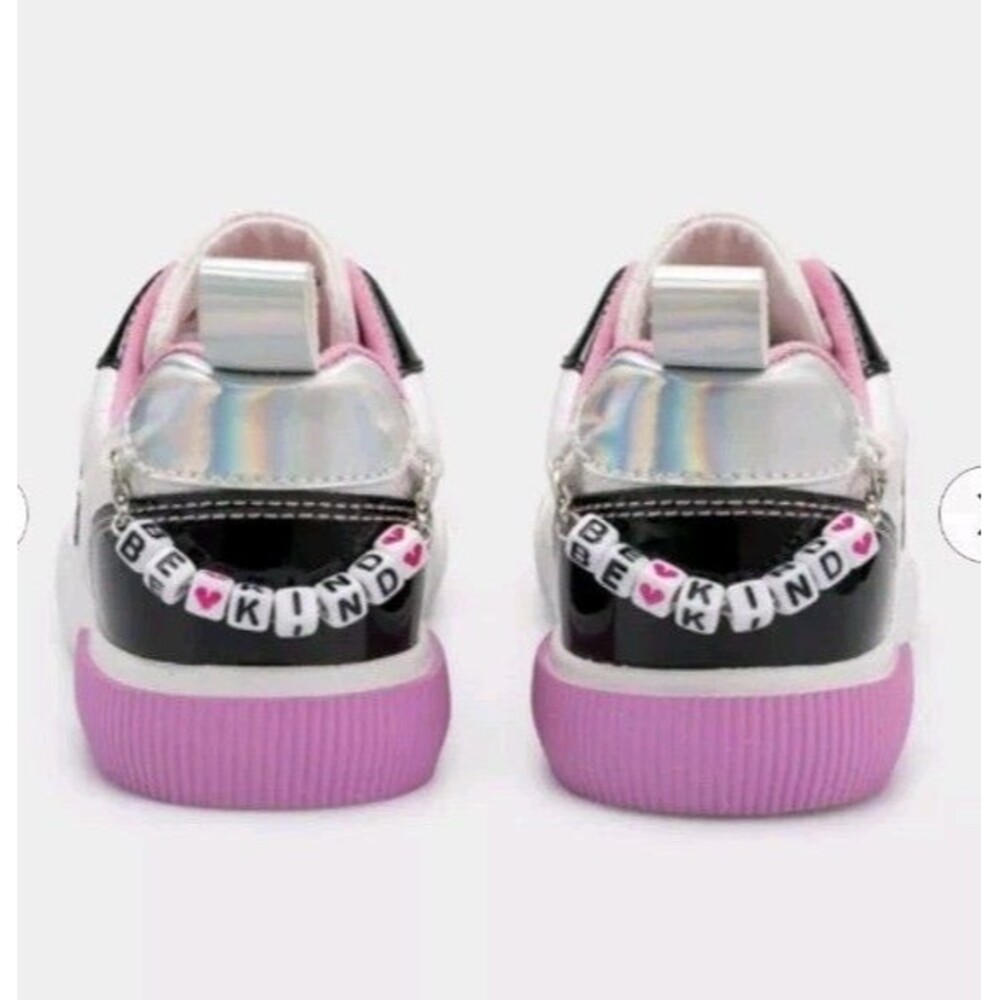 Hello Kitty Girl's Lace Up Low Top Sneakers Pink Sizes 11 New - Picture 3 of 7